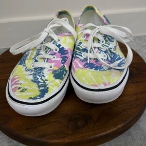 Vans ComfyCush Authentic Tie-Dye sneakers in the colorway Orchid/True‎ White.  6
